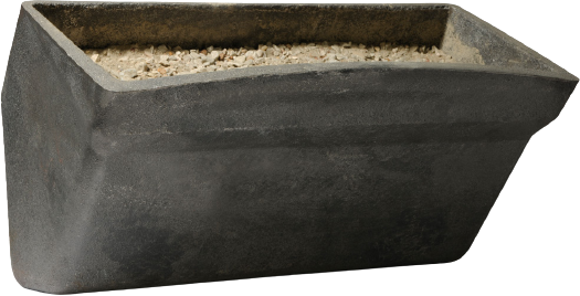 elevátorová lopata di-max z tvárné litiny od maxiliftu, se štěrkem